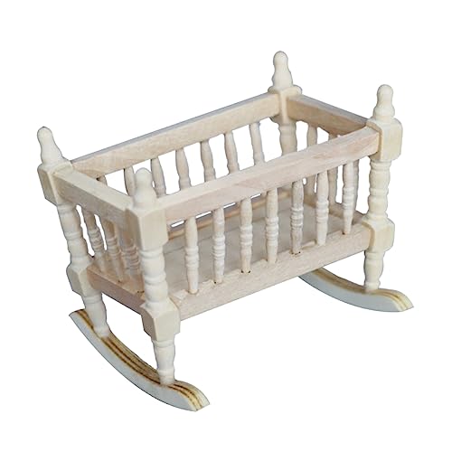 CHICAMPERA 1Stück Mini Cradle für Puppenstuben Gestaltung für Kreative Spielmöglichkeiten Fördert Vorstellungskraft und Kognitive Fähigkeiten von CHICAMPERA