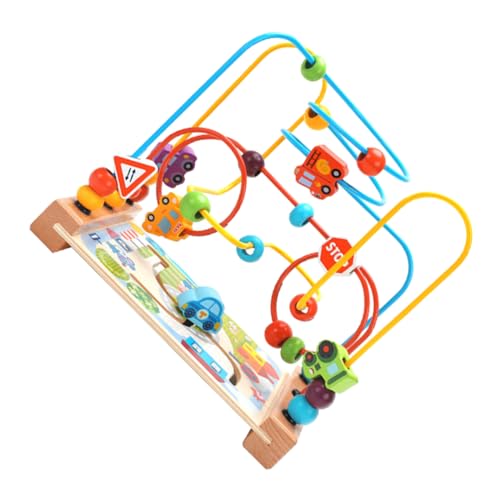 CHICAMPERA 1Stück Perlen Labyrinth für Multifunktionales Kognitives Holzspielzeug Fördert Greiffähigkeit und Kreative Aktivitäten als Geburtstagsgeschenk von CHICAMPERA