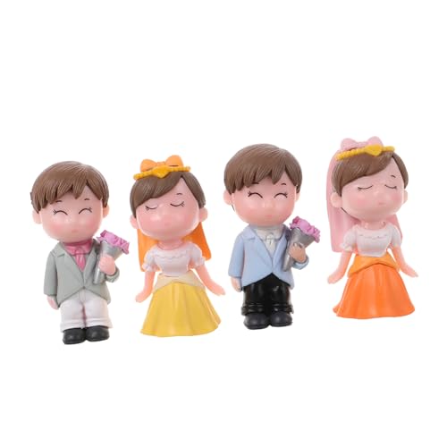 CHICAMPERA 2 Paare Kleine Ornamente Für Paare Tortenaufsatz Hochzeit Hochzeitscupcake -dekorationen Braut Kuchen Topper Tischpärchenpuppe Hochzeitsdekor Kompakte Tortendekoration Plastik CHICAMPERA 2 Paare Kleine Ornamente Für Paare Tortenaufsatz Hochzeit Hochzeitscupcake -dekorationen Braut Kuchen Topper Tischpärchenpuppe Hochzeitsdekor Kompakte Tortendekoration Plastik von CHICAMPERA