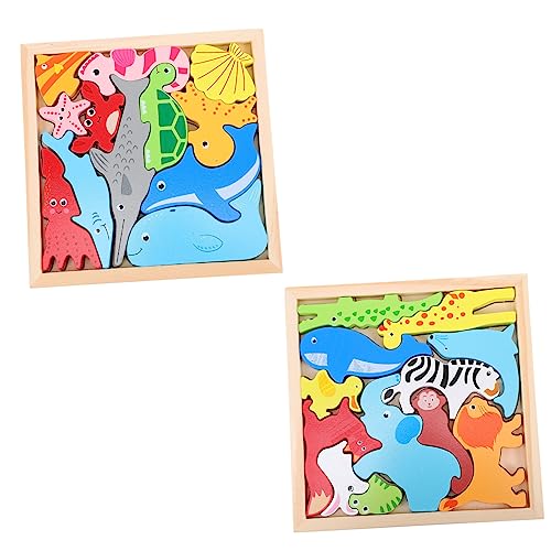 CHICAMPERA 2 Sätze Holzpuzzle Formen Puzzle Kleinkind Tiere Kinderpuzzles Das Tier Cartoon Puzzle Aufklärungsspielzeug Holzpuzzle Holzpuzzlebrett CHICAMPERA 2 Sätze Holzpuzzle Formen Puzzle Kleinkind Tiere Kinderpuzzles Das Tier Cartoon Puzzle Aufklärungsspielzeug Holzpuzzle Holzpuzzlebrett von CHICAMPERA