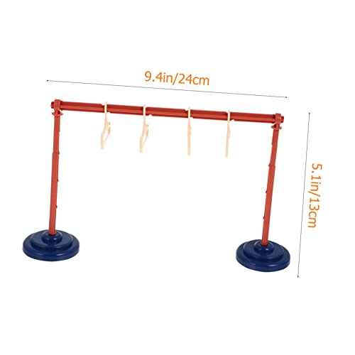 CHICAMPERA 2 Sätze Mini Puppenkleiderständer mit Kleiderbügeln Stabiler Puppenkleiderhalter für Puppenhaus Aufbewahrungsset für Puppenkleidung für Mädchen von CHICAMPERA