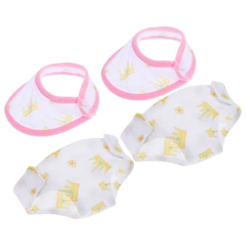 CHICAMPERA 2 Sätze Puppenunterwäsche wässriges Handtuch Babydoll-Windeln Prinzessin-Puppe-Kostüm- Puppe Verkleidet Sich Zubehör für Puppenkostüme Babyzubehör Puppenwindeln Stoff von CHICAMPERA