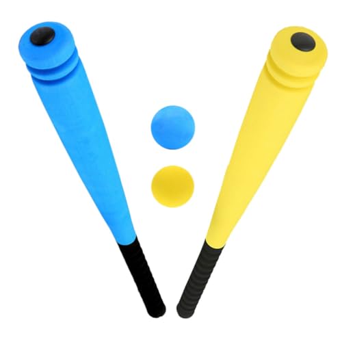 CHICAMPERA 2 Sätze Teiliges Baseballschläger und Bälle Leichte Schaumstoffspielzeuge für Außenbereich Blau und Gelb für Kindergarten und Sichere CHICAMPERA 2 Sätze Teiliges Baseballschläger und Bälle Leichte Schaumstoffspielzeuge für Außenbereich Blau und Gelb für Kindergarten und Sichere von CHICAMPERA