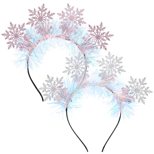 CHICAMPERA 2 Stk. Weihnachtlicher Haarreif mit Funkelnden Schneeflocken aus Robustem Filz Vielseitig für Weihnachten Geburtstage Silvester und Festlichkeiten Bequem und Modisch für Damen und CHICAMPERA 2 Stk. Weihnachtlicher Haarreif mit Funkelnden Schneeflocken aus Robustem Filz Vielseitig für Weihnachten Geburtstage Silvester und Festlichkeiten Bequem und Modisch für Damen und von CHICAMPERA