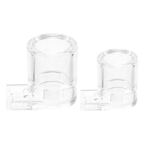 CHICAMPERA 2 Stück Acryl Trinkspender für Reptilien und Kleine Tiere Haustier Wasserfutterspender Große Kapazität Benutzerfreundliches Design für Eidechsen und Mikrotiere von CHICAMPERA