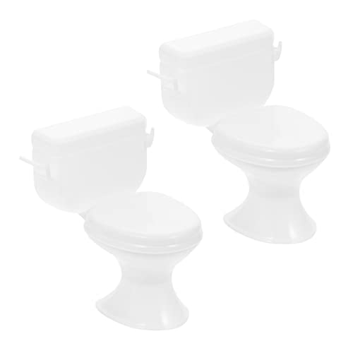 CHICAMPERA 2 Stück Badezimmerdekorationen Miniatur kleines Toilettenspielzeug geformt Porzellan Badezimmerspielzeug Toiletten-Puppenhaus winzige Spielzeugtoilette DIY Dollhouse Plastik Weiß CHICAMPERA 2 Stück Badezimmerdekorationen Miniatur kleines Toilettenspielzeug geformt Porzellan Badezimmerspielzeug Toiletten-Puppenhaus winzige Spielzeugtoilette DIY Dollhouse Plastik Weiß von CHICAMPERA