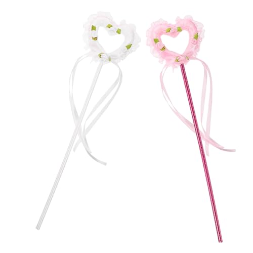 CHICAMPERA 2 Stück Feenstab Herz Zauberstab Kostüm Requisiten für Cosplay und Bühnenaufführungen Glitzernde für Mädchen und Geburtstagsfeiern CHICAMPERA 2 Stück Feenstab Herz Zauberstab Kostüm Requisiten für Cosplay und Bühnenaufführungen Glitzernde für Mädchen und Geburtstagsfeiern von CHICAMPERA