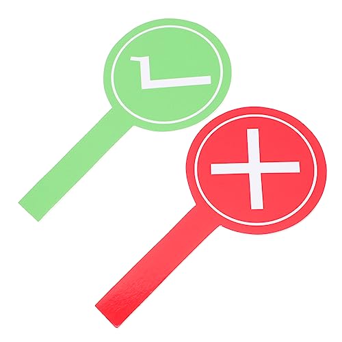 CHICAMPERA 2 Stück Handheld Abstimmung Paddle für Lehrer und Schüler Tragbare Antworttafel für Klassenzimmer Wiederverwendbare Abstimmungstafel Interaktive Lehrmittel für Spiele von CHICAMPERA