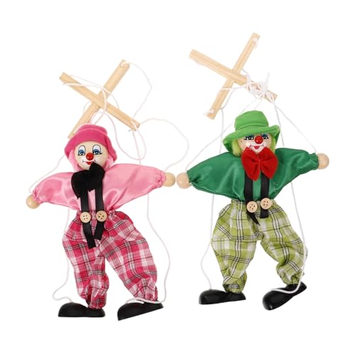 CHICAMPERA 2 Stück Marionetten für Kreative Zugschnur Puppen mit Clown Design Interaktives für Drinnen für Eltern Junge Mädchen Aktivitäten und Dekoration CHICAMPERA 2 Stück Marionetten für Kreative Zugschnur Puppen mit Clown Design Interaktives für Drinnen für Eltern Junge Mädchen Aktivitäten und Dekoration von CHICAMPERA