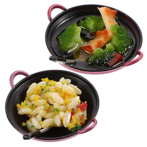 CHICAMPERA 2 Stück Mini Küchen Lebensmittel Dekorationsmodelle Mini Lebensmittel Modellbausatz Miniatur Dinge Mini Lebensmittel Miniatur Lebensmittel Mini Küchenmodell Mini Lebensmittel von CHICAMPERA