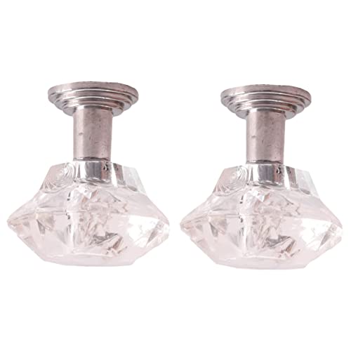 CHICAMPERA 2 Stück Mini -kronleuchtermodell Gefälscht Simulationsmöbel Miniaturmöbel Puppenhaus-kronleuchter Miniaturlichter Für Puppenhaus Klein Puppenhauslichter Drinnen Lampe Acryl Silber von CHICAMPERA