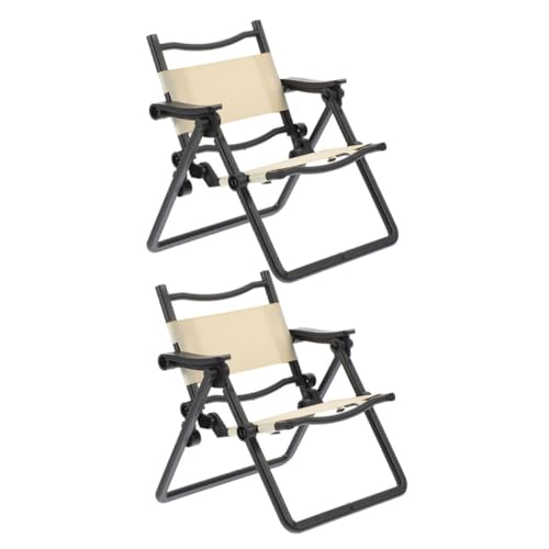 CHICAMPERA 2stücke Miniatur Strandstuhl Modell Für Puppenhaus Faltbarer Mini Stuhl Für Mikrolandschaftsdekoration Für Spiel Und Sammlung Komfortabel Und Charmant von CHICAMPERA