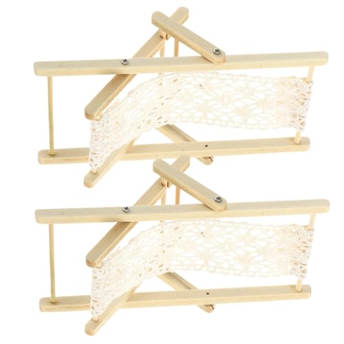 CHICAMPERA 2 Stück Miniatur Freizeitstuhl Liegen Puppenhaus Stühle Outdoor Klappstuhl Strandtuch Clips Strandliege Modellboot Outdoor Stuhl Möbel Deck Chaise Beige Geflochtenes von CHICAMPERA