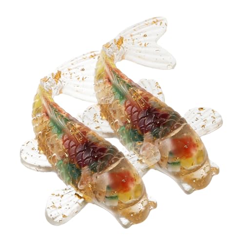 CHICAMPERA 2 Stück Miniatur-koi-Fisch-Dekorationen, Kristallfisch-Ornamente, Sammlerfiguren, Handgefertigte Fischfigur, Kleiner, Gartendekoration CHICAMPERA 2 Stück Miniatur-koi-Fisch-Dekorationen, Kristallfisch-Ornamente, Sammlerfiguren, Handgefertigte Fischfigur, Kleiner, Gartendekoration von CHICAMPERA