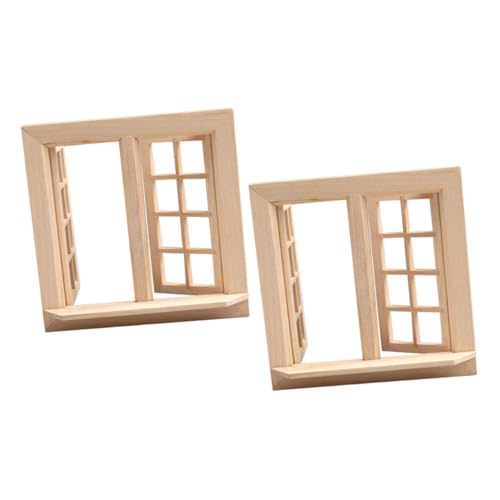 CHICAMPERA 2 Stück Miniatur-puppenhausmöbel Holzpuppenhausmöbel Holzfensterrahmen Modelle Winzige Holzfenster Puppenhausmöbel CHICAMPERA 2 Stück Miniatur-puppenhausmöbel Holzpuppenhausmöbel Holzfensterrahmen Modelle Winzige Holzfenster Puppenhausmöbel von CHICAMPERA