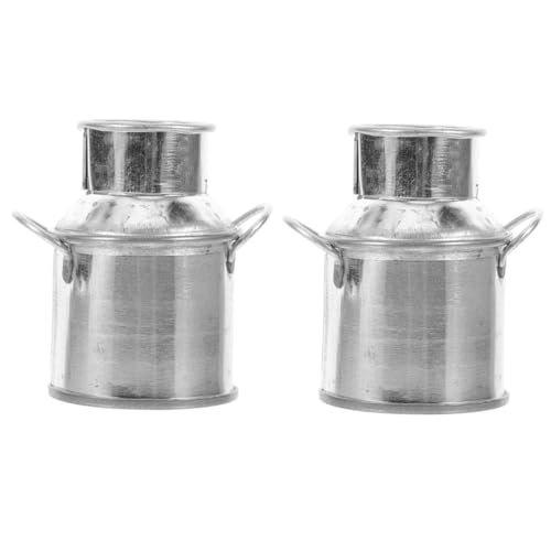 CHICAMPERA 2 Stück Puppenhaus Blecheimer Anlage Container Mini- Miniaturen Miniatursachen Zinn Kleine Kunstpflanzen Große Vase Für Blumen Kleine Vase Mini-schneebesen Metall Silver CHICAMPERA 2 Stück Puppenhaus Blecheimer Anlage Container Mini- Miniaturen Miniatursachen Zinn Kleine Kunstpflanzen Große Vase Für Blumen Kleine Vase Mini-schneebesen Metall Silver von CHICAMPERA