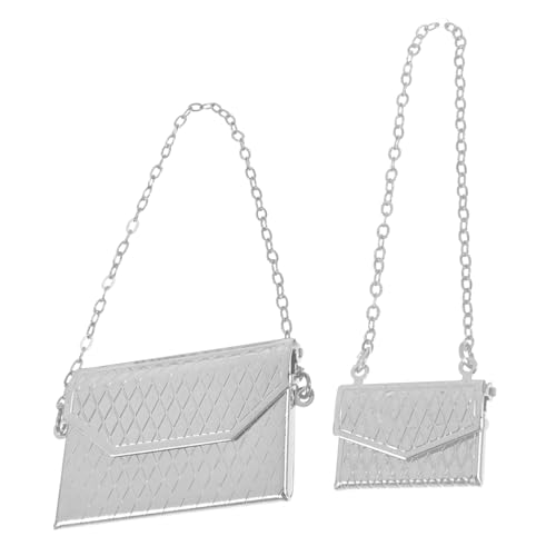 CHICAMPERA 2 Stück Puppenhausdekoration Geldbeutel Mini Klein Puppentasche Requisite Puppenhauszubehör Fotografie-Requisiten Puppenhaus-taschenornamente Legierung Silver CHICAMPERA 2 Stück Puppenhausdekoration Geldbeutel Mini Klein Puppentasche Requisite Puppenhauszubehör Fotografie-Requisiten Puppenhaus-taschenornamente Legierung Silver von CHICAMPERA
