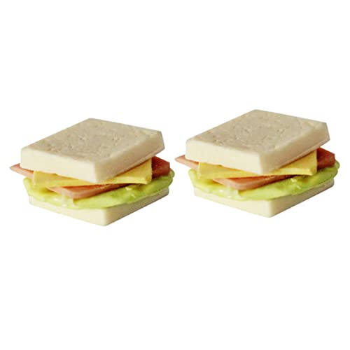CHICAMPERA 2 Stück Sandwich-Modell Mini-Harzfutter Ornament Dekoration Sandwich- Miniatur-Food-Modell Minibrot Szenenzubehör winziges Essen Brotmodell Miniaturessen für Puppenhaus CHICAMPERA 2 Stück Sandwich-Modell Mini-Harzfutter Ornament Dekoration Sandwich- Miniatur-Food-Modell Minibrot Szenenzubehör winziges Essen Brotmodell Miniaturessen für Puppenhaus von CHICAMPERA