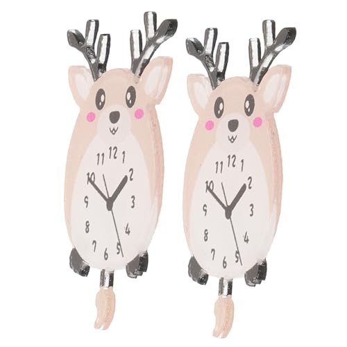 CHICAMPERA 2stücke Miniatur Uhr Deko Für Puppenhaus Simulierte Kleine Deko-Uhr Hochwertige Mini Craft Für Kreative Gestaltung Spielzeug Für Sammler von CHICAMPERA