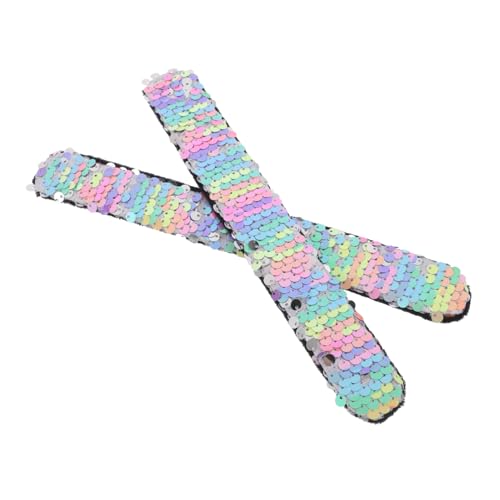 CHICAMPERA 2 Stück Slap Armbänder für Kinder Glitzernde Schnapparmbänder Belohnungen für Schule Partygeschenke Osterfest von CHICAMPERA