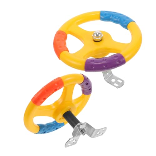 CHICAMPERA 2 Stück Spielzeugauto-Lenkrad mit Schwungrad für Mini Lenkung Schaukel Zubehör Auto Lenkrad Hinterhof-Spielrad Lenkrad eines Spielzeugfahrzeugs Spielplatz-Lenkrad Plastik CHICAMPERA 2 Stück Spielzeugauto-Lenkrad mit Schwungrad für Mini Lenkung Schaukel Zubehör Auto Lenkrad Hinterhof-Spielrad Lenkrad eines Spielzeugfahrzeugs Spielplatz-Lenkrad Plastik von CHICAMPERA