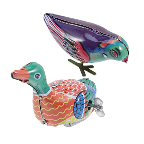 CHICAMPERA 2 Stück Teiliges Aufziehspielzeug für Nostalgisches Magpie und Enten Design Interessante Uhrwerkspielzeuge für Spiel und Spaß für Kleine Hände von CHICAMPERA