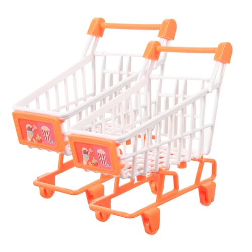 CHICAMPERA 2 Stück Teiliges Einkaufswagen für Mini Geschäftswagen Modell für Rollenspiele Geschenkidee für Kleinkinder Fördert Hand Augen Koordination und Kreatives von CHICAMPERA