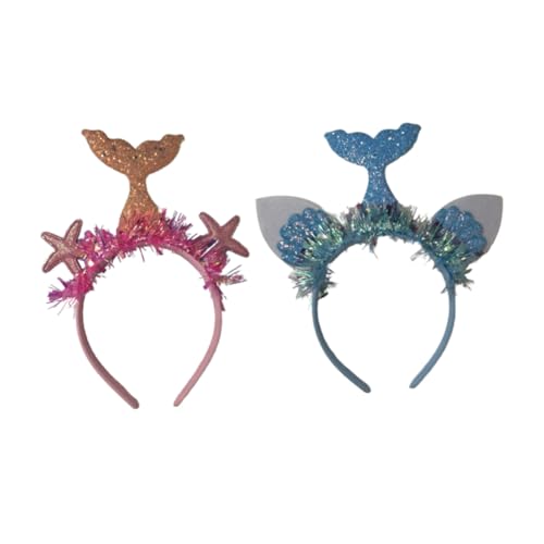 CHICAMPERA 2 Stück Teiliges Meerjungfrau Haarreif mit Sternen und Muschel Design Leichtes Haarschmuck accessoire für Mädchen Party Festival und Kostüm Blau Dekoratives Stirnband CHICAMPERA 2 Stück Teiliges Meerjungfrau Haarreif mit Sternen und Muschel Design Leichtes Haarschmuck accessoire für Mädchen Party Festival und Kostüm Blau Dekoratives Stirnband von CHICAMPERA