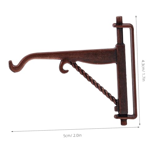 CHICAMPERA 2 Stück Teiliges Mini Haken aus Legiertem Metall Vintage Kupferfarbene Wandhaken für Puppenhaus Deko Stabile Miniatur Aufhänger für Weihnachtsminiaturen Einfach zu Montieren und von CHICAMPERA