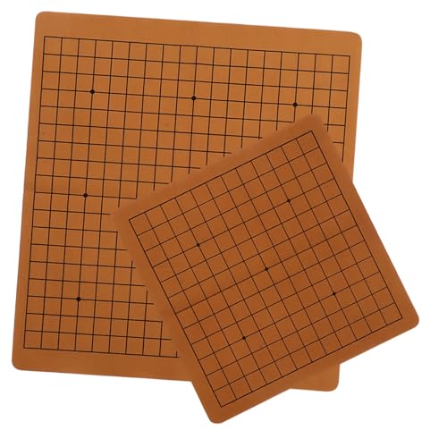 CHICAMPERA 2 Stück Tragbares Doppelseitiges Go Schachbrett aus Weichem Pu Leder für Faltbares Langlebiges Konzentration und Denkfähigkeit Zufällige Farbe Zufällige Farbe von CHICAMPERA