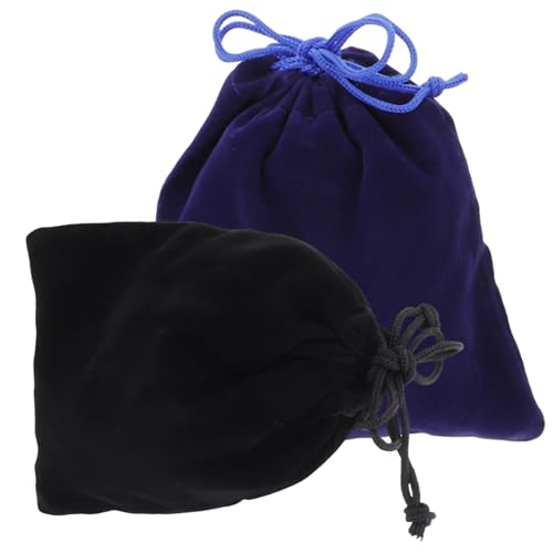 CHICAMPERA 2 Stück Zauberwürfel-schutztasche Kleine Zugbeutel Wiederverwendbare Beutel Mit Kordelzug Flanell Black von CHICAMPERA