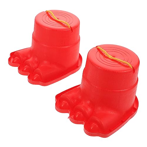 CHICAMPERA 2 Stück große Füße Stelzen zappelnde Stelzen für Outdoor- für kinderstelzen Requisiten für Outdoor-Spiele Stelzenspielzeug für Abs rot CHICAMPERA 2 Stück große Füße Stelzen zappelnde Stelzen für Outdoor- für kinderstelzen Requisiten für Outdoor-Spiele Stelzenspielzeug für Abs rot von CHICAMPERA