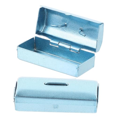CHICAMPERA 2 Stück kleine Werkzeugkiste Puppenhaus-Werkzeugkasten Kleiner Werkzeugkoffer mini Mini House Toolbox schöner Miniatur-Werkzeugkoffer Mini-Sachen Eisen Himmelblau CHICAMPERA 2 Stück kleine Werkzeugkiste Puppenhaus-Werkzeugkasten Kleiner Werkzeugkoffer mini Mini House Toolbox schöner Miniatur-Werkzeugkoffer Mini-Sachen Eisen Himmelblau von CHICAMPERA