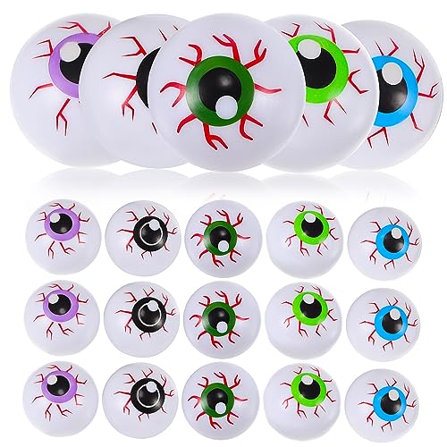 CHICAMPERA 20 Stück Gruselige Augenbälle Bunte Halloween Deko für Partys Augenkugeln aus Sicherem für Halloween und Kreative CHICAMPERA 20 Stück Gruselige Augenbälle Bunte Halloween Deko für Partys Augenkugeln aus Sicherem für Halloween und Kreative von CHICAMPERA