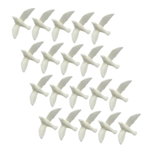 CHICAMPERA 20stücke Miniatur Vögel Realistische Modelltauben Für Puppenhäuser Feengärten Und -projekte Für Kreative Dekorationen Und Junge Mädchen-Spielzeug von CHICAMPERA