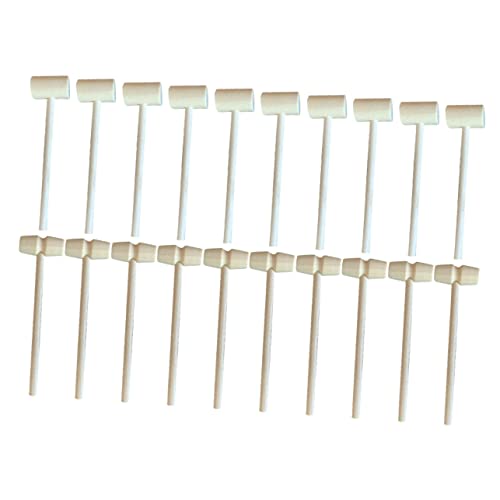 CHICAMPERA 20 Stück Mini Holzhammer Spielzeugset Teiliges mit Praktischen Hämmern für Leicht und Sicher Fördert Hand Augen Koordination und Reaktionsfähigkeit für Kreatives und Handwerkliche von CHICAMPERA