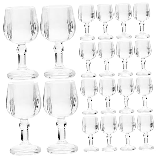 CHICAMPERA 20 Stück Mini Weinglas Miniatur Puppenhaus-Bausatz kleines für Mini-Teetassen Mini-Hausbechermodelle Dekorative Tassen Mini-Tasse Mini-Wasserbecher Abs CHICAMPERA 20 Stück Mini Weinglas Miniatur Puppenhaus-Bausatz kleines für Mini-Teetassen Mini-Hausbechermodelle Dekorative Tassen Mini-Tasse Mini-Wasserbecher Abs von CHICAMPERA