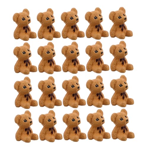 CHICAMPERA 20 Stück Mini-harzbären Minifiguren Bärenfiguren Minibären Minibärenfiguren Miniharzbärenfiguren Miniaturspielzeug von CHICAMPERA