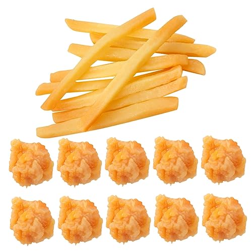 CHICAMPERA 20 Stück Snackmodellspielzeug gefälscht Anzeige Huhn Pommes frittes Pommes-Frites-Küche künstliche Pommes Frites schnell lebensechte Requisiten Simulation Pommes-Frites-Modell PVC CHICAMPERA 20 Stück Snackmodellspielzeug gefälscht Anzeige Huhn Pommes frittes Pommes-Frites-Küche künstliche Pommes Frites schnell lebensechte Requisiten Simulation Pommes-Frites-Modell PVC von CHICAMPERA