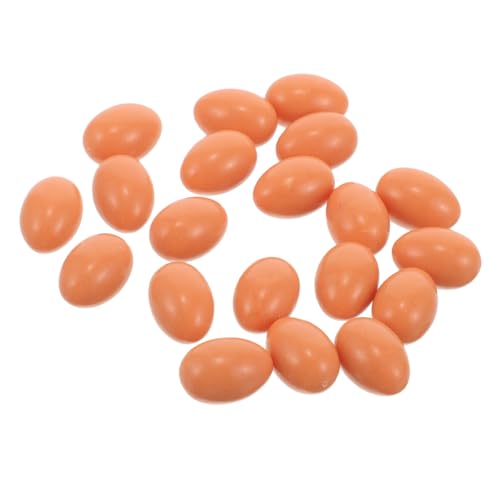 CHICAMPERA 20 Stück Tee -Eier -Ornamente Puppenhauszubehör Eier Rollenspiel-Ei-Modell Mini-Hausbedarf gefälschte Eier aus Plastik Miniatur-Ei-Modell kleines Eimodell Eierdekoration Harz von CHICAMPERA