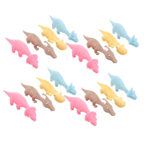 CHICAMPERA 20 Stück Teiliges Elastische Finger Dinosaurier Spielzeuge Zufällige Farben Partyspielzeug für Wiederverwendbar und Leicht zu Reinigen von CHICAMPERA