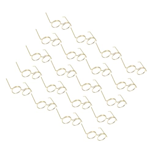 CHICAMPERA 20 Stück Teiliges Mini Puppenbrillen aus Metall ohne Gläser Runde Linsenlose Doll Glasses für DIY Puppenhaus Zubehör Kreative Verkleidung und Rollenspiel Accessoires von CHICAMPERA