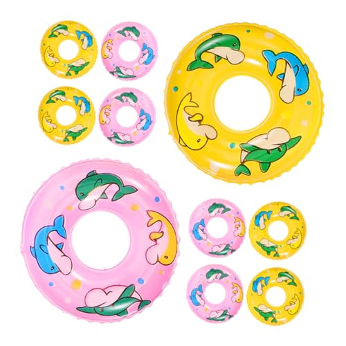 CHICAMPERA 20 Stück Teiliges Mini Schwimmringe Kunststoff Deko Miniatur Rettungsringe für Puppenhaus Pool Zubehör Farbig Realistische Schwimmring Requisite für Mini Haus Dekoration von CHICAMPERA