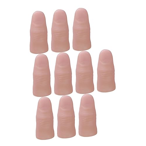 CHICAMPERA 20 Stück Teiliges Realistische Fake Finger mit Daumenspitzen für Bühnenauftritte Täuschend Echte Finger mit Nägeln für Halloween und Zaubershows von CHICAMPERA