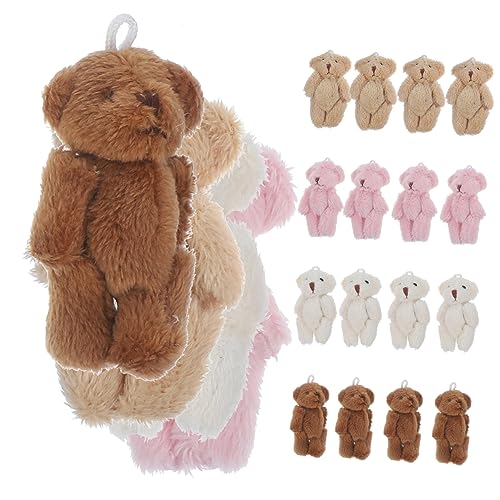 CHICAMPERA 20Stücke Mini Plüschbären Figuren Niedliche Dekoration Für Taschen Handwerk Schlüsselanhänger Partys von CHICAMPERA