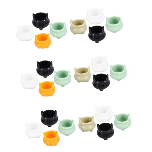 CHICAMPERA 24stücke Miniatur Halloween Dekoration Realistische Mini Cauldron Modelle Für Puppenhäuser Tischdeko Accessoires Für Halloween-Partys Und Kreative DIY-projekte von CHICAMPERA