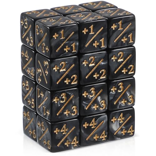 CHICAMPERA 24Stücke Acryl Würfel Zähler Lernspielzeug für Mathematisches Kartenspiel Zubehör für Spiele und Kreative Partys von CHICAMPERA