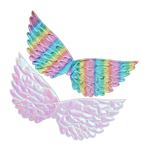 CHICAMPERA 2Stücke Engelsflügel Cosplay Kostüm Requisiten Bunten Farben für Karneval Partys Maskeraden Hochwertige Aufführungsflügel für Kreative Auftritte CHICAMPERA 2Stücke Engelsflügel Cosplay Kostüm Requisiten Bunten Farben für Karneval Partys Maskeraden Hochwertige Aufführungsflügel für Kreative Auftritte von CHICAMPERA