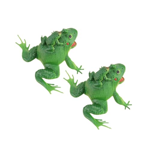 CHICAMPERA 2Stücke Mini Grüne Frösche Simulierte Frösche für Wasserspielzeug und Dekoration für Innen und Außeneinsatz Sicher und Komfortabel Fördert Kreativität von CHICAMPERA