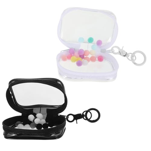 CHICAMPERA 2Stücke Transparenter Taschen Organizer für Minifiguren Puppenvitrine mit Pompom Kugel Aufbewahrungslösung für Sammlungen und Puppen CHICAMPERA 2Stücke Transparenter Taschen Organizer für Minifiguren Puppenvitrine mit Pompom Kugel Aufbewahrungslösung für Sammlungen und Puppen von CHICAMPERA